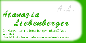 atanazia liebenberger business card